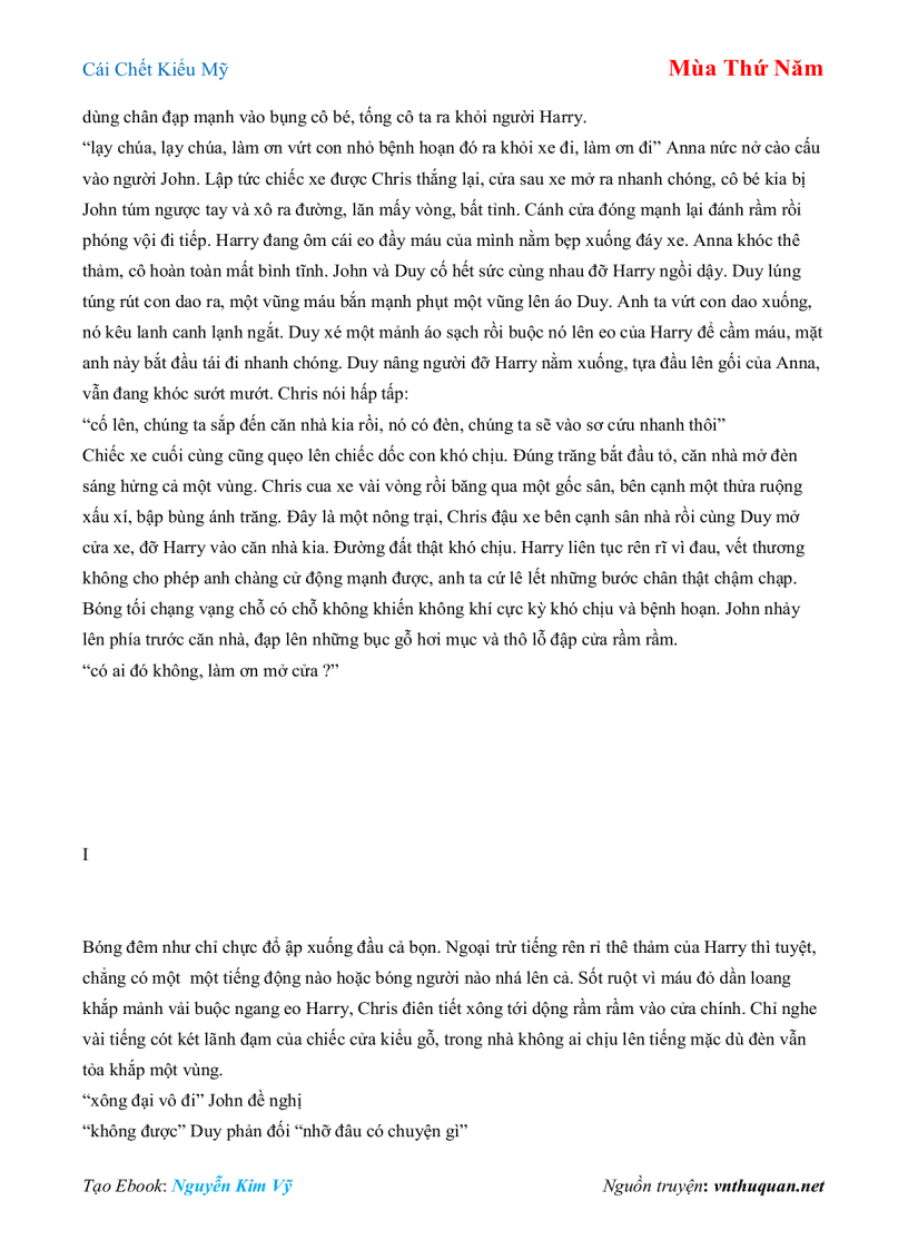 image for page Ebook Cái Chết Kiểu Mỹ Mùa Thứ Năm