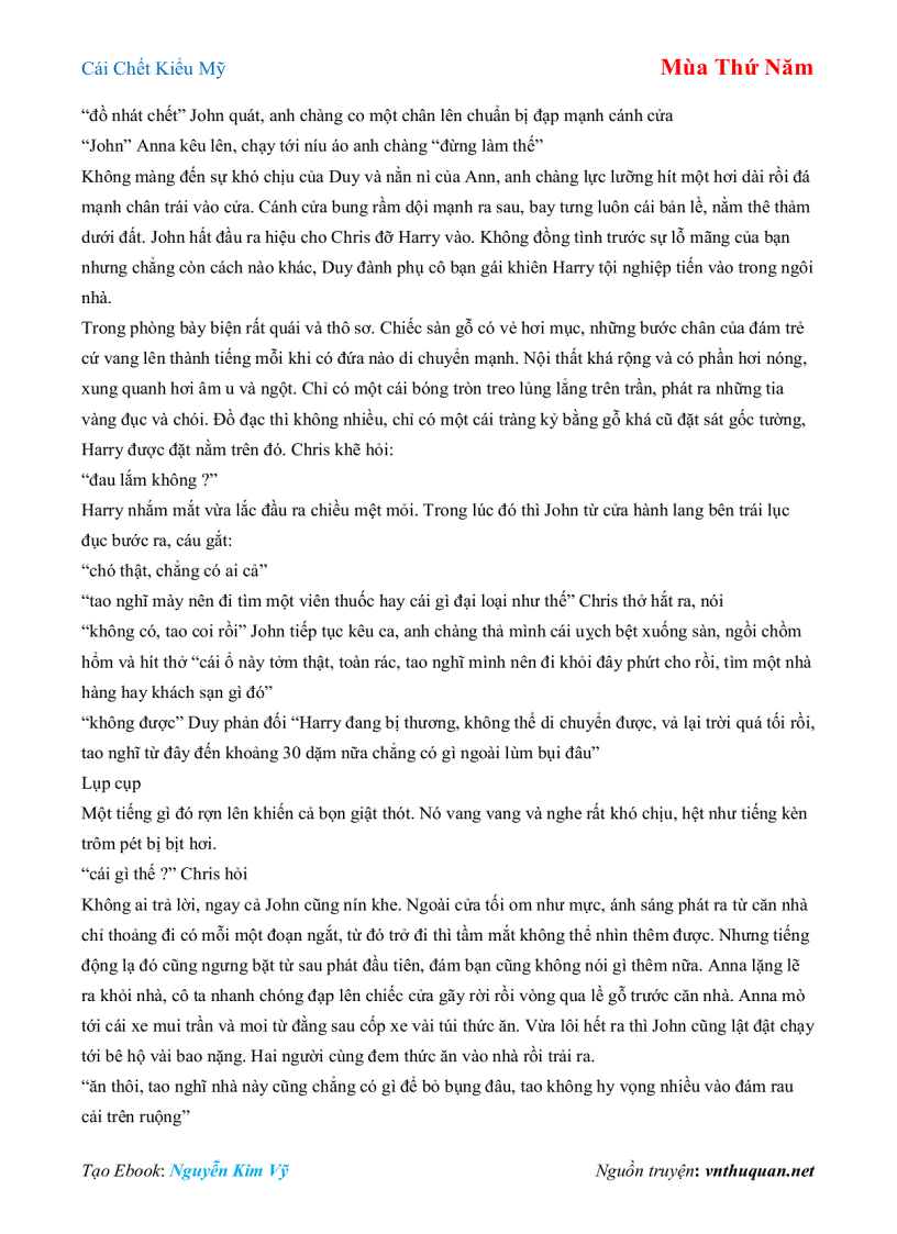 image for page Ebook Cái Chết Kiểu Mỹ Mùa Thứ Năm