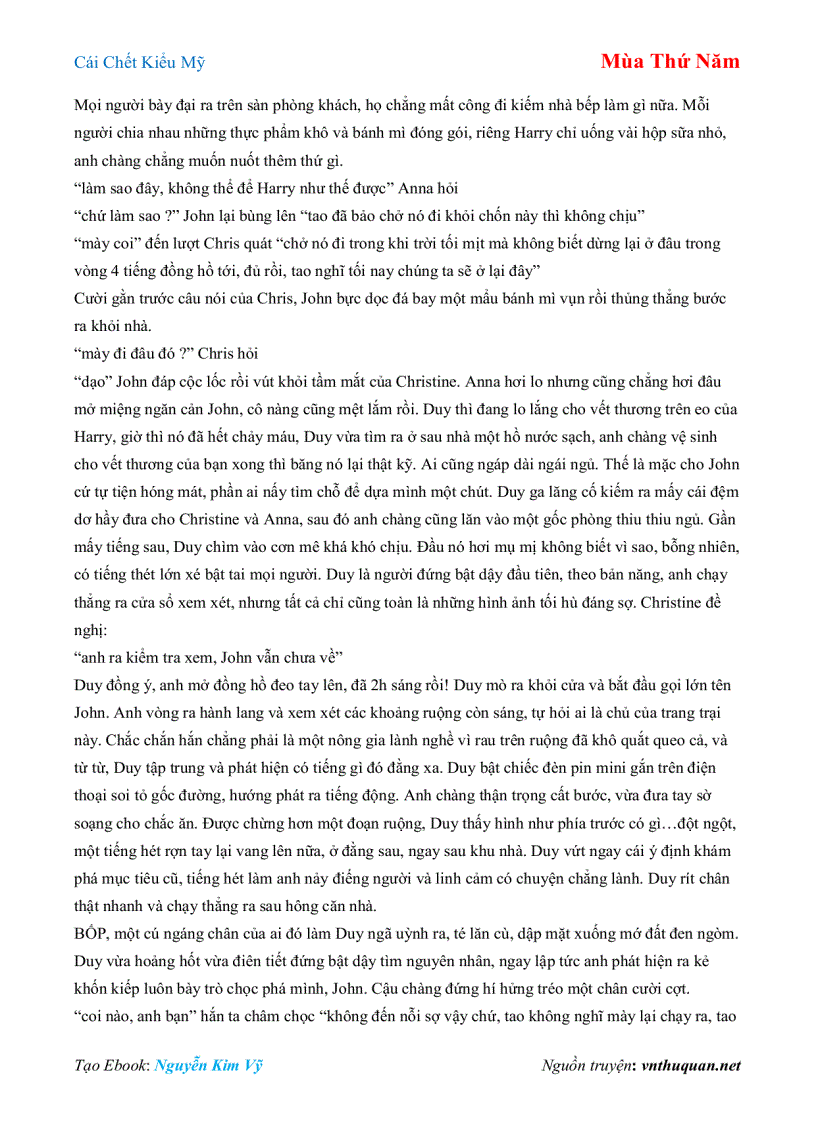 image for page Ebook Cái Chết Kiểu Mỹ Mùa Thứ Năm