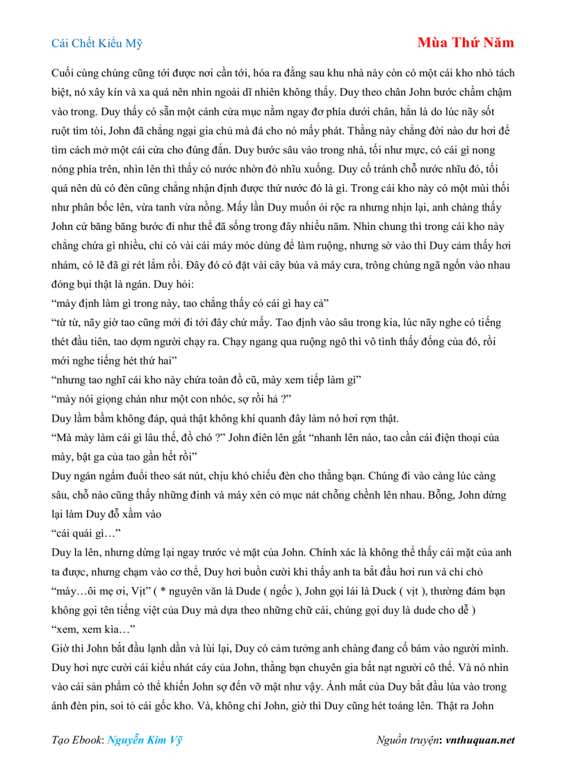 image for page Ebook Cái Chết Kiểu Mỹ Mùa Thứ Năm