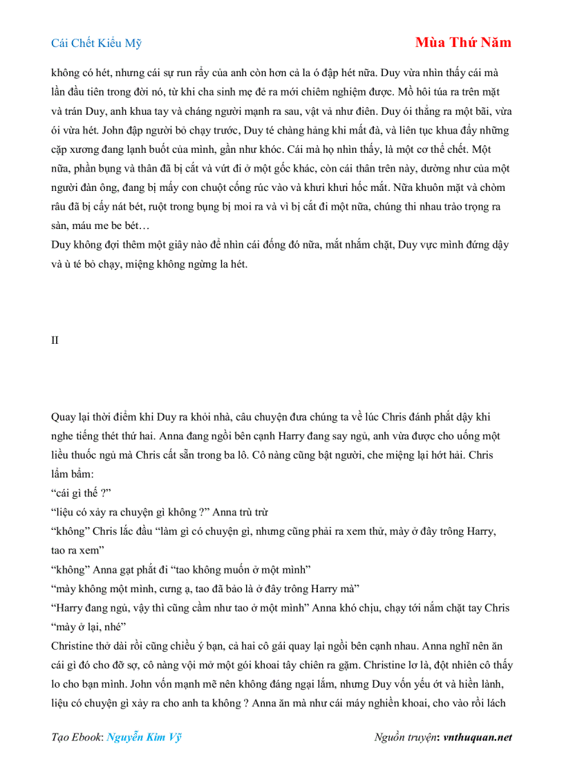 image for page Ebook Cái Chết Kiểu Mỹ Mùa Thứ Năm