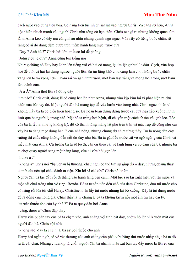 image for page Ebook Cái Chết Kiểu Mỹ Mùa Thứ Năm