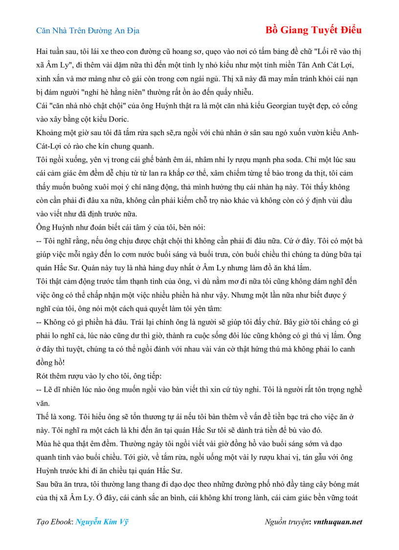image for page Ebook Căn Nhà Trên Đường An Địa Bồ Giang Tuyết Điểu