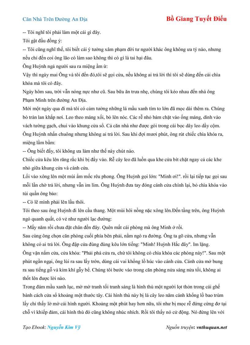 image for page Ebook Căn Nhà Trên Đường An Địa Bồ Giang Tuyết Điểu