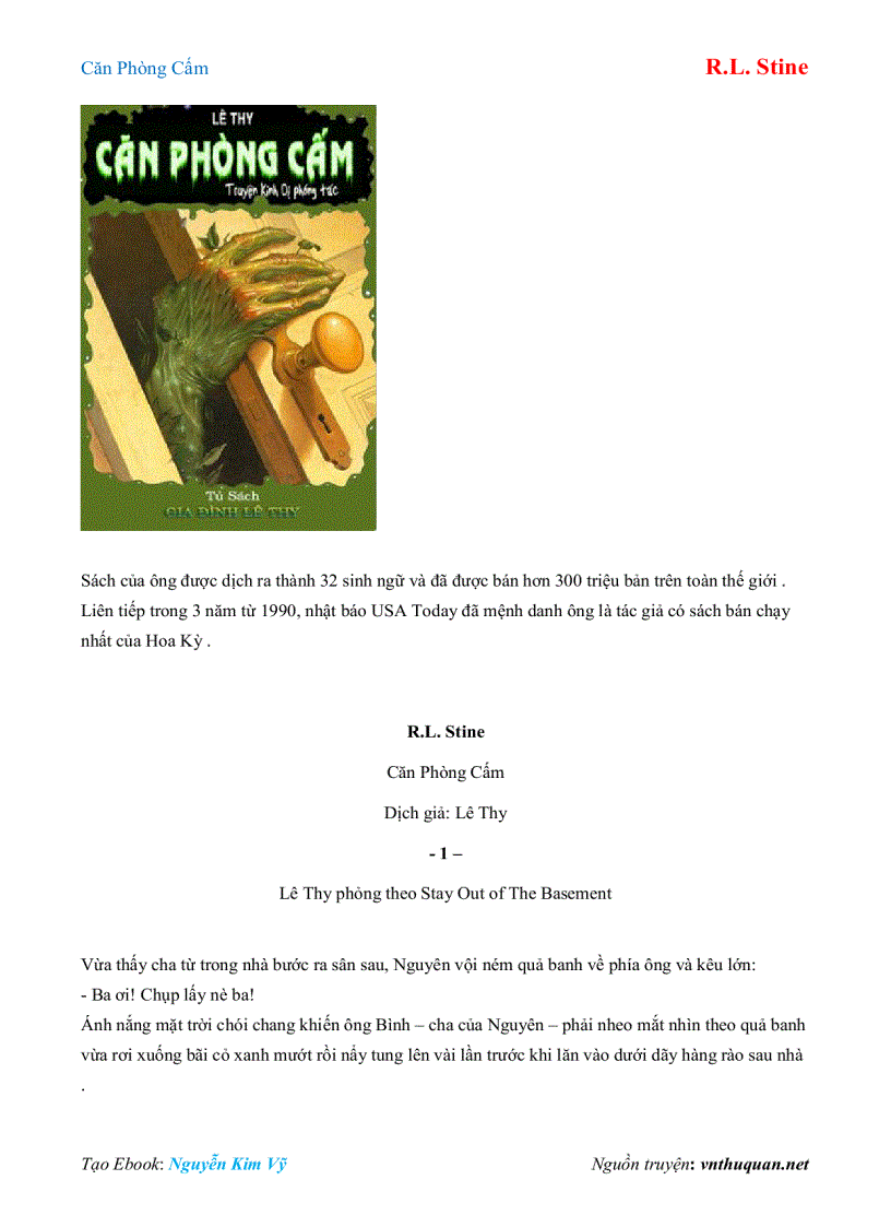 image for page Ebook Căn Phòng Cấm R L Stine