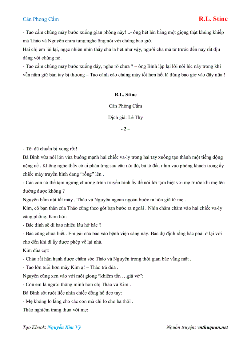 image for page Ebook Căn Phòng Cấm R L Stine