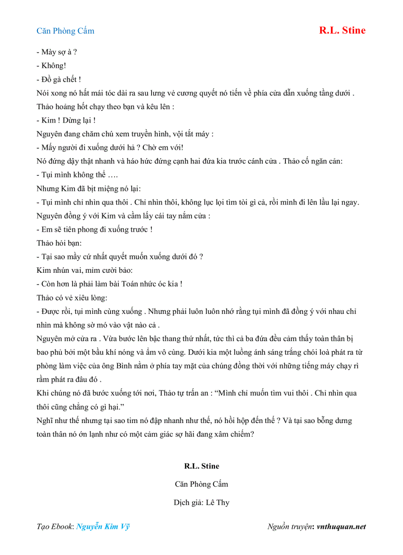 image for page Ebook Căn Phòng Cấm R L Stine