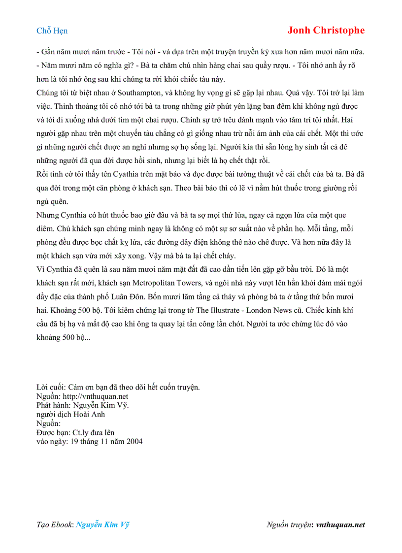 image for page Ebook Chỗ Hẹn Jonh Christophe