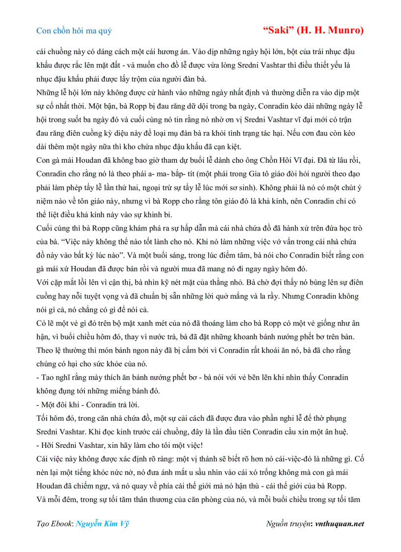 image for page Ebook Con chồn hôi ma quỷ Saki H H Munro