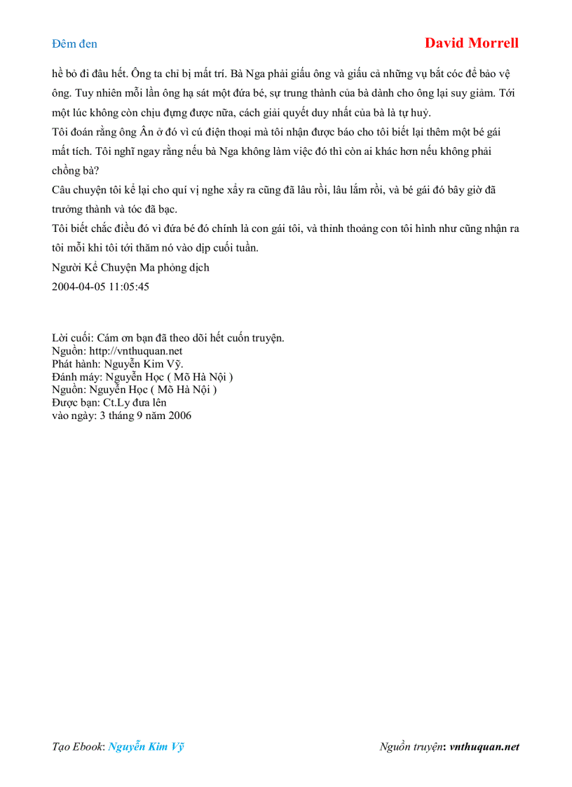 image for page Ebook Đêm đen David Morrell