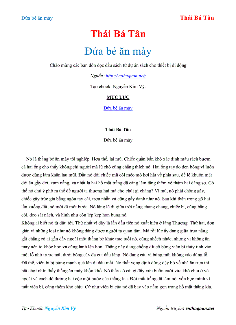 image for page Ebook Đứa bé ăn mày
