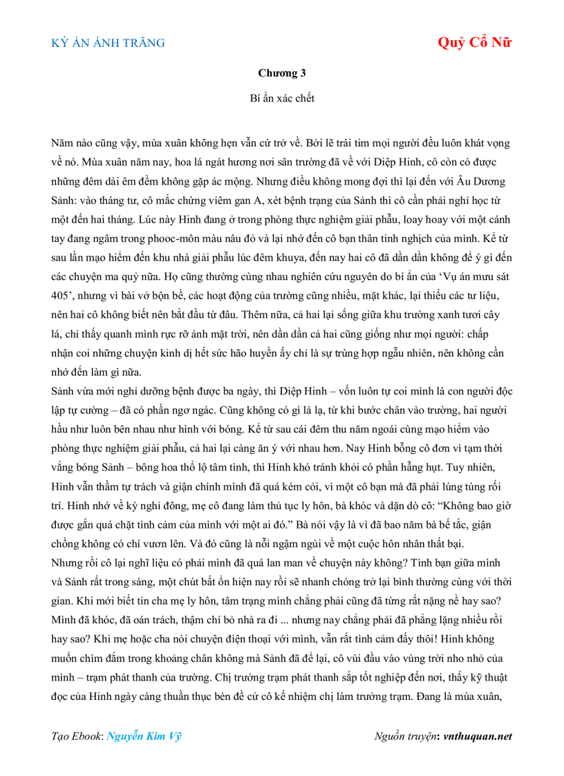 image for page Ebook KỲ ÁN ÁNH TRĂNG Quỷ Cổ Nữ