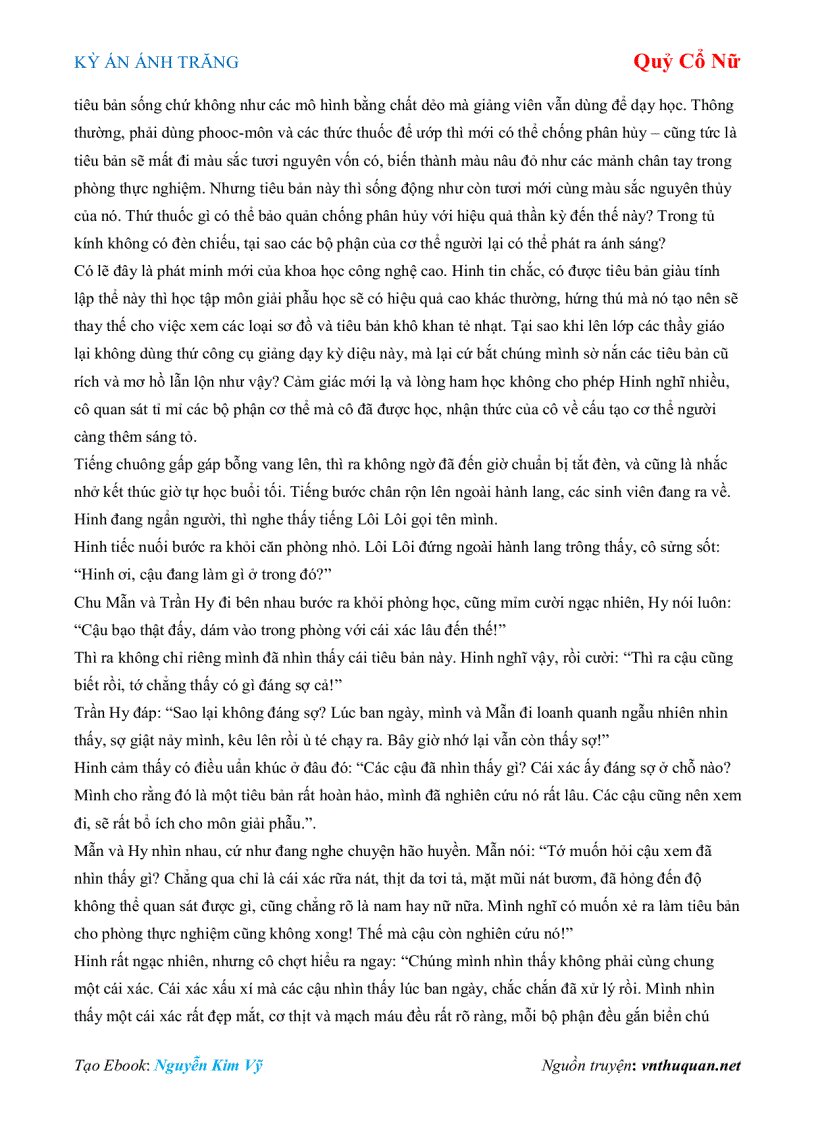image for page Ebook KỲ ÁN ÁNH TRĂNG Quỷ Cổ Nữ