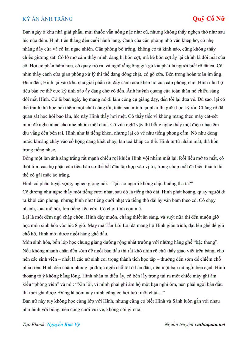 image for page Ebook KỲ ÁN ÁNH TRĂNG Quỷ Cổ Nữ