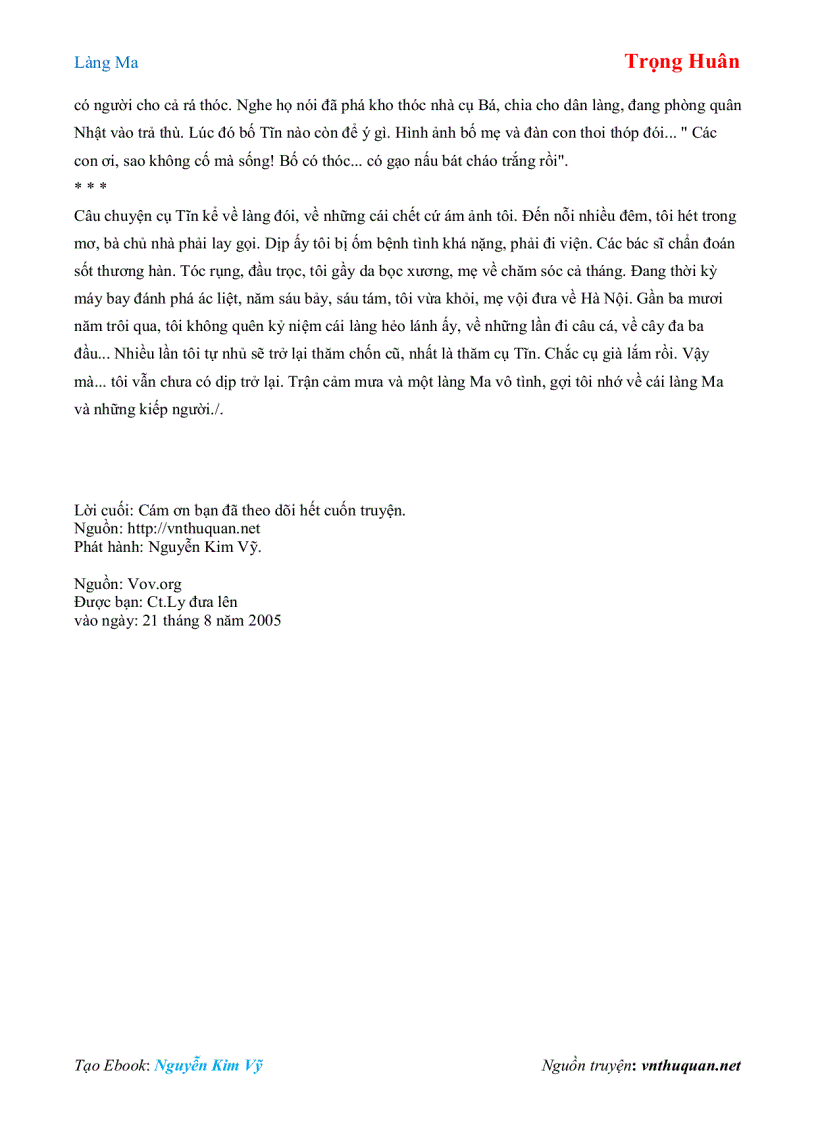 image for page Ebook Làng Ma Trọng Huân