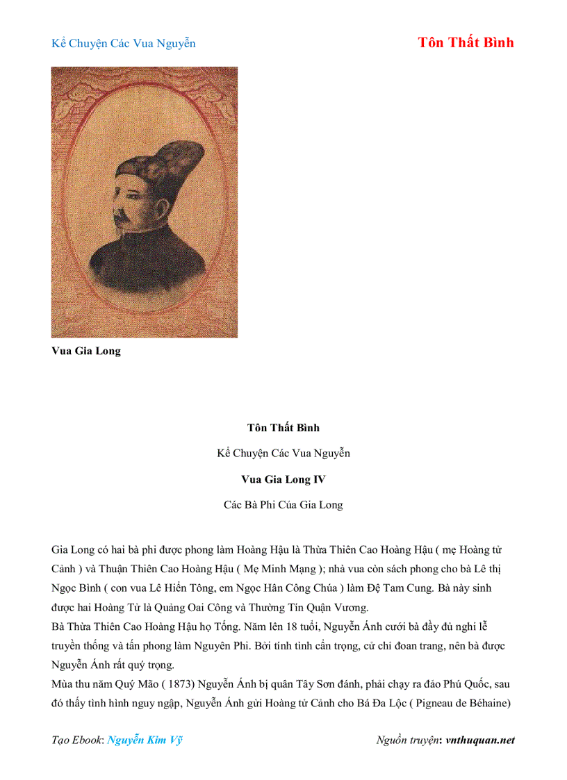 image for page Ebook Kể Chuyện Các Vua Nguyễn Tôn Thất Bình