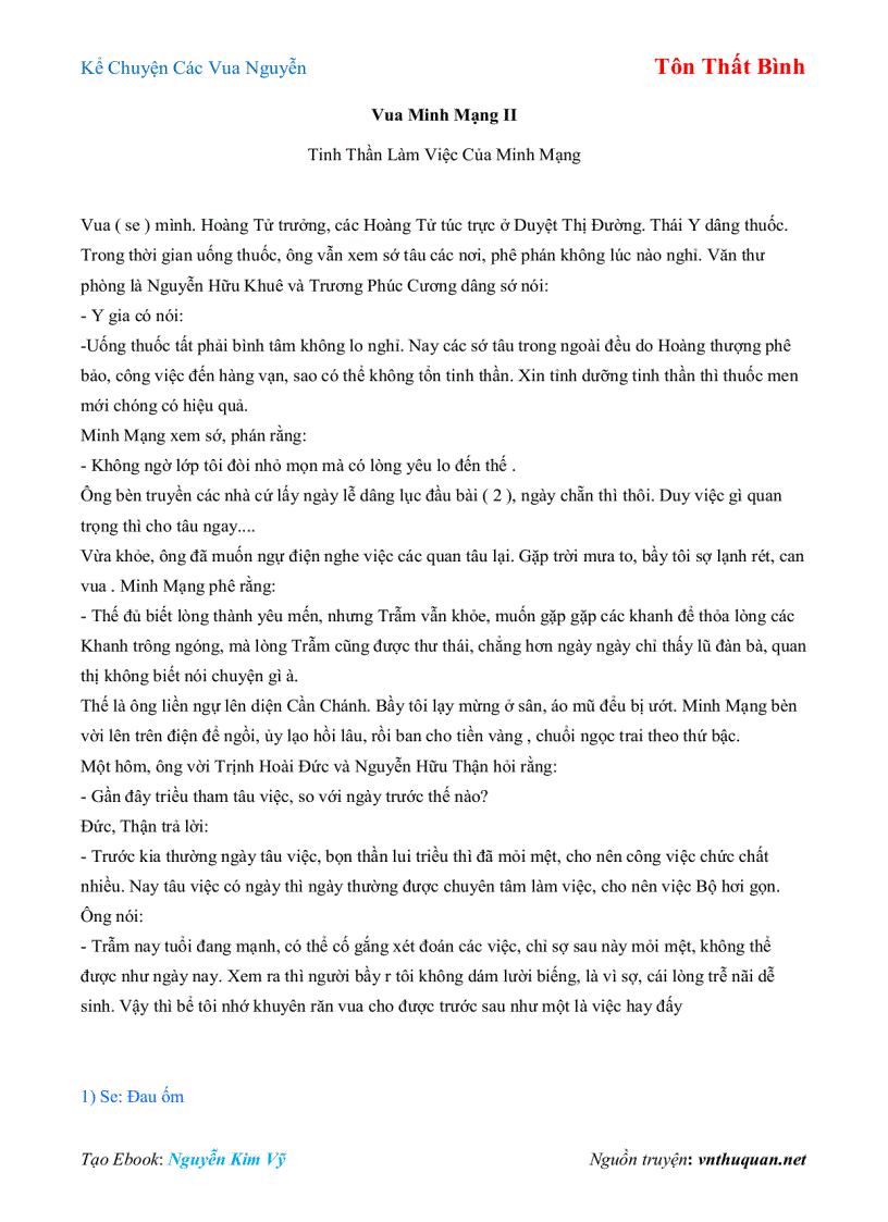 image for page Ebook Kể Chuyện Các Vua Nguyễn Tôn Thất Bình