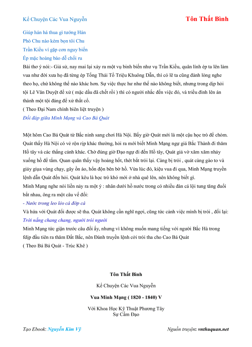 image for page Ebook Kể Chuyện Các Vua Nguyễn Tôn Thất Bình