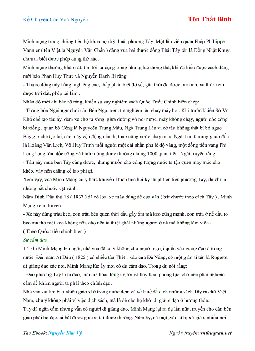 image for page Ebook Kể Chuyện Các Vua Nguyễn Tôn Thất Bình