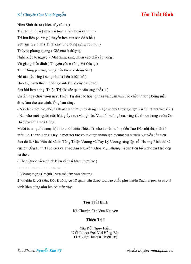 image for page Ebook Kể Chuyện Các Vua Nguyễn Tôn Thất Bình