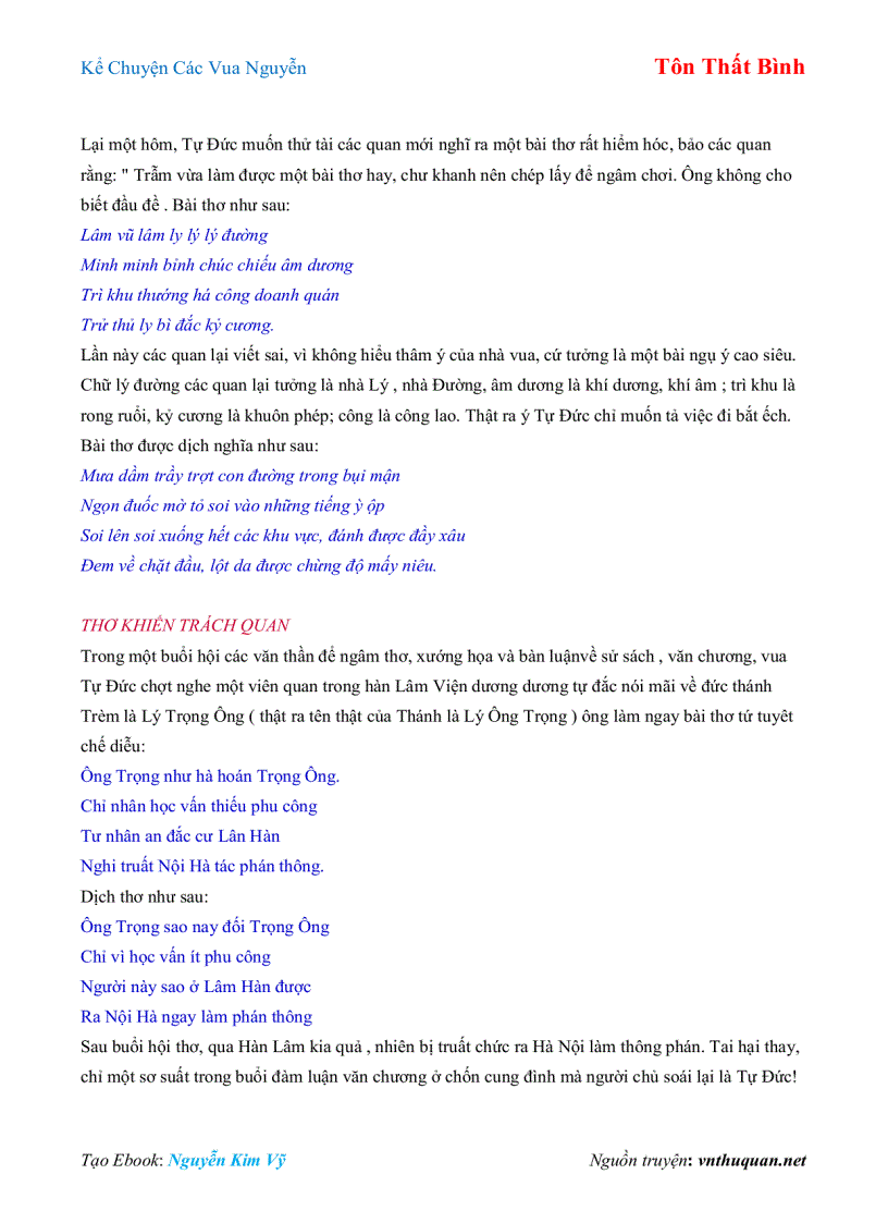 image for page Ebook Kể Chuyện Các Vua Nguyễn Tôn Thất Bình