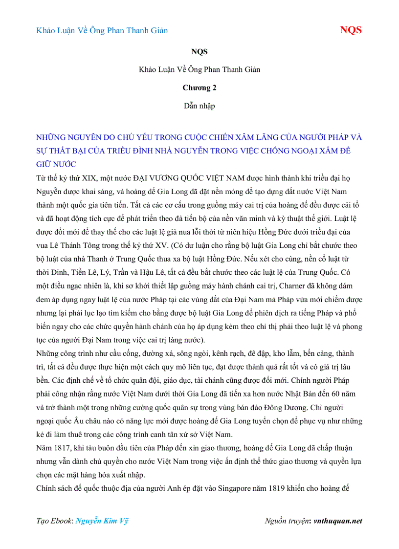image for page Ebook Khảo Luận Về Ông Phan Thanh Giản NQS
