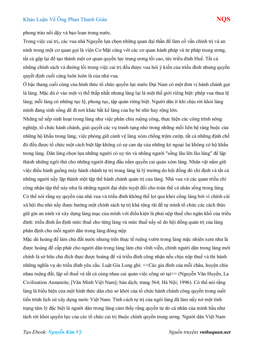 image for page Ebook Khảo Luận Về Ông Phan Thanh Giản NQS