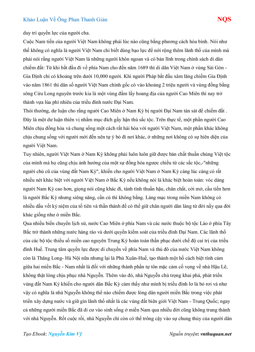 image for page Ebook Khảo Luận Về Ông Phan Thanh Giản NQS