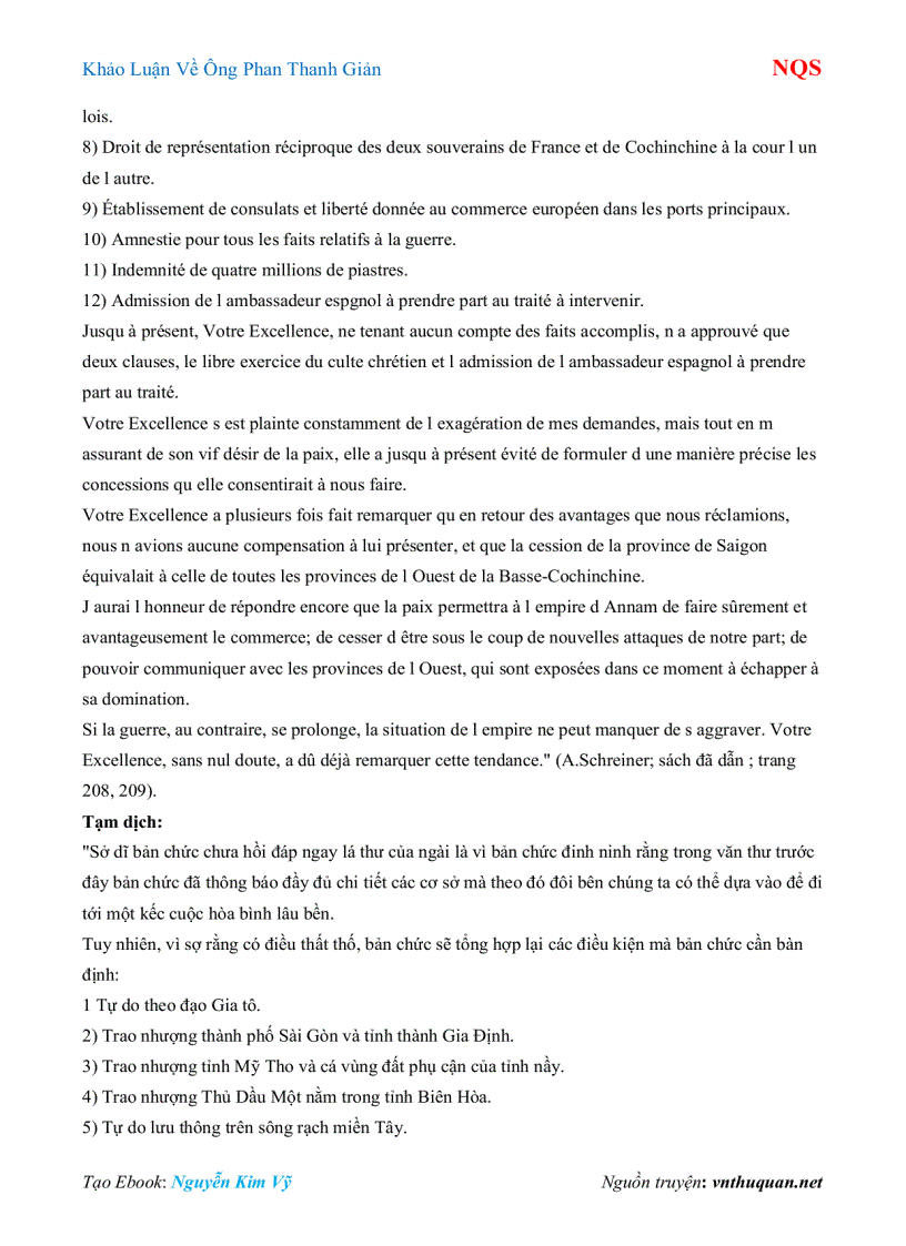 image for page Ebook Khảo Luận Về Ông Phan Thanh Giản NQS