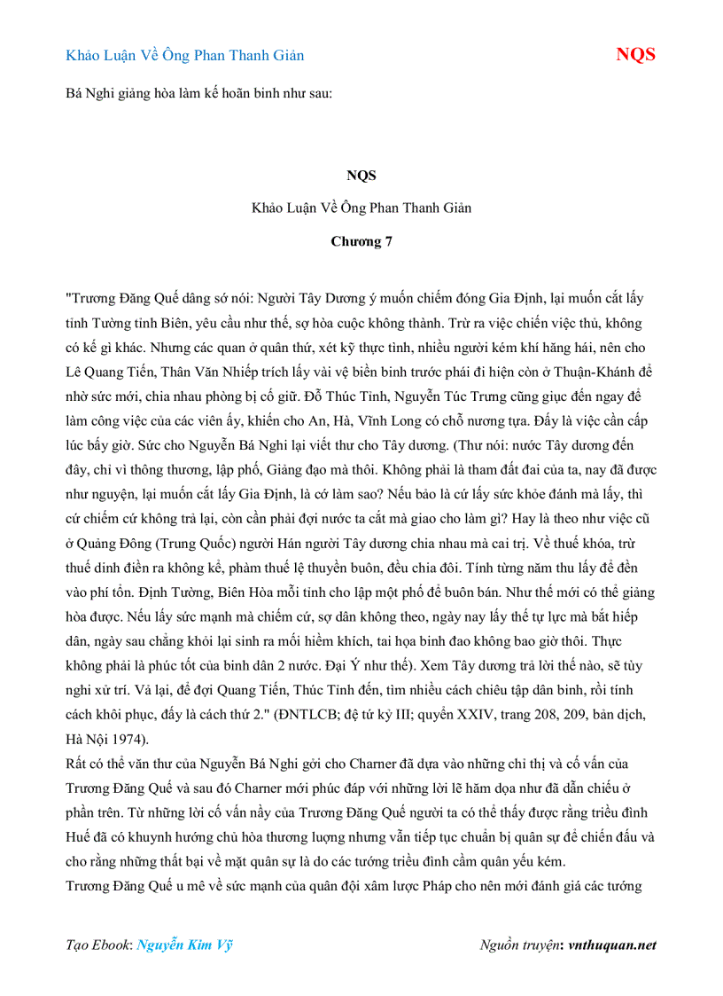 image for page Ebook Khảo Luận Về Ông Phan Thanh Giản NQS