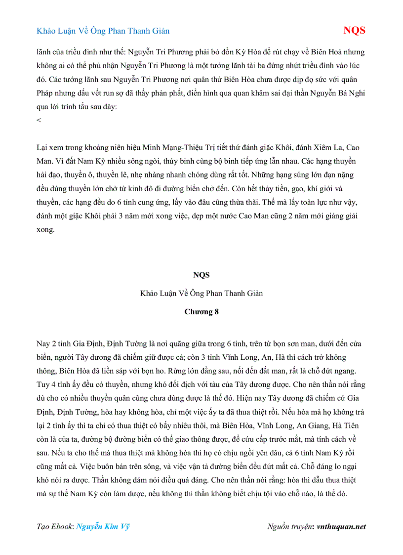 image for page Ebook Khảo Luận Về Ông Phan Thanh Giản NQS