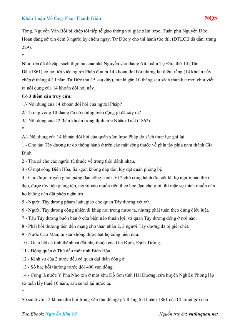 image for page Ebook Khảo Luận Về Ông Phan Thanh Giản NQS