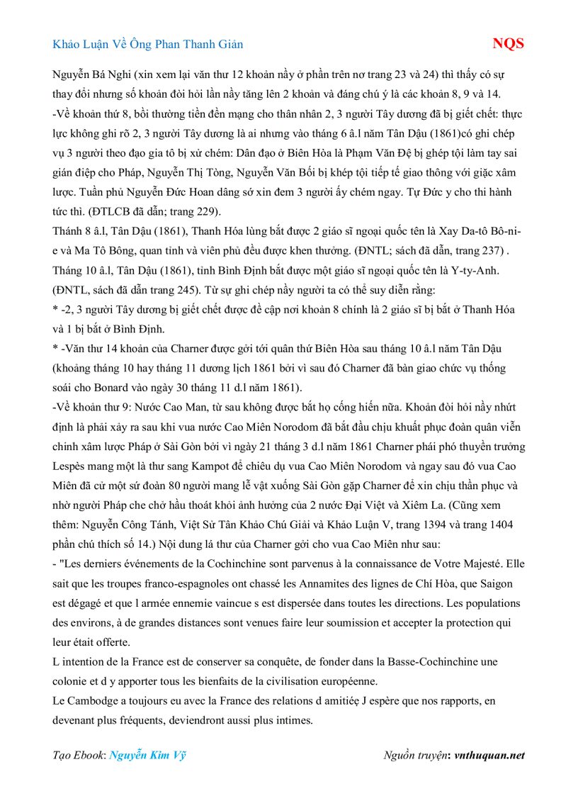 image for page Ebook Khảo Luận Về Ông Phan Thanh Giản NQS