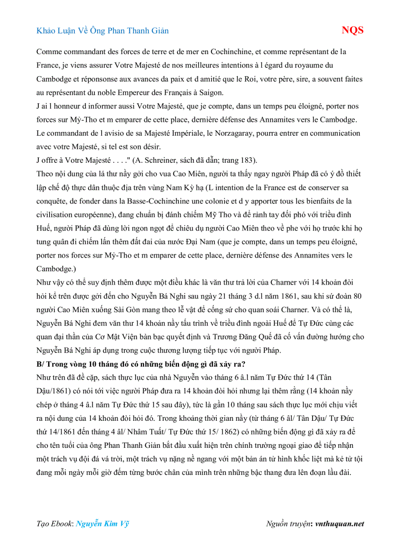 image for page Ebook Khảo Luận Về Ông Phan Thanh Giản NQS