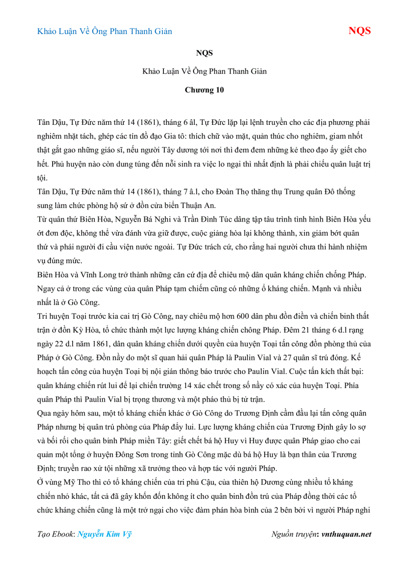 image for page Ebook Khảo Luận Về Ông Phan Thanh Giản NQS