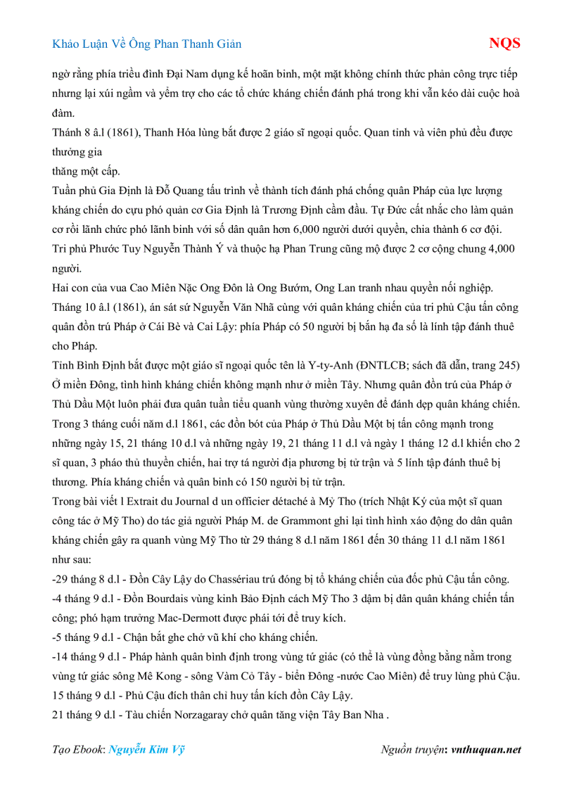 image for page Ebook Khảo Luận Về Ông Phan Thanh Giản NQS