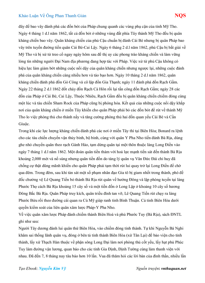 image for page Ebook Khảo Luận Về Ông Phan Thanh Giản NQS