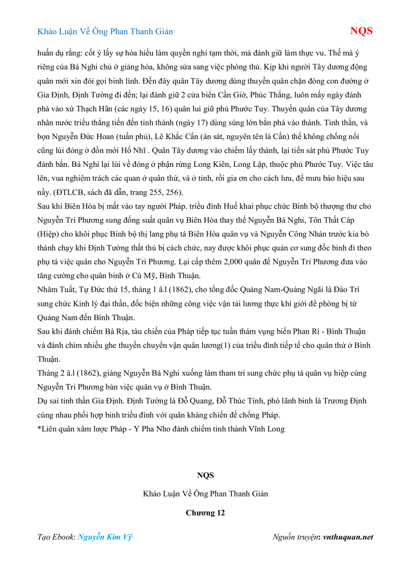 image for page Ebook Khảo Luận Về Ông Phan Thanh Giản NQS