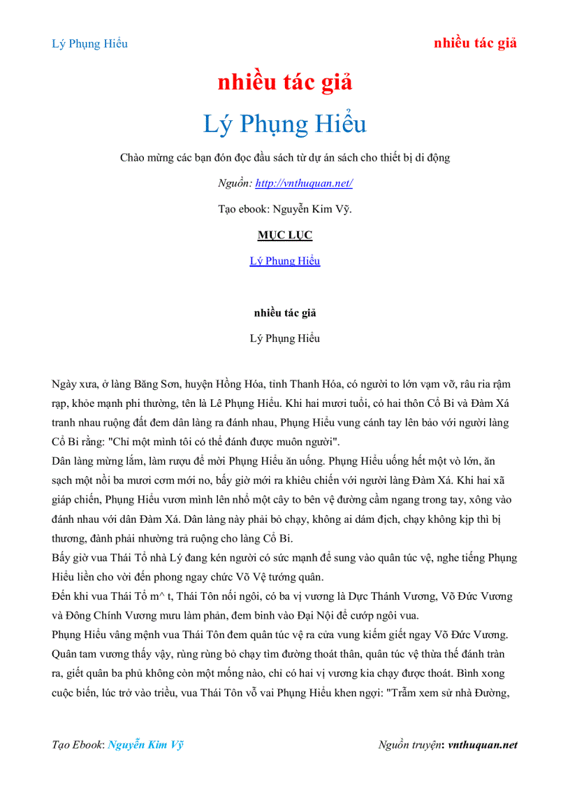 image for page Ebook Lý Phụng Hiểu nhiều tác giả