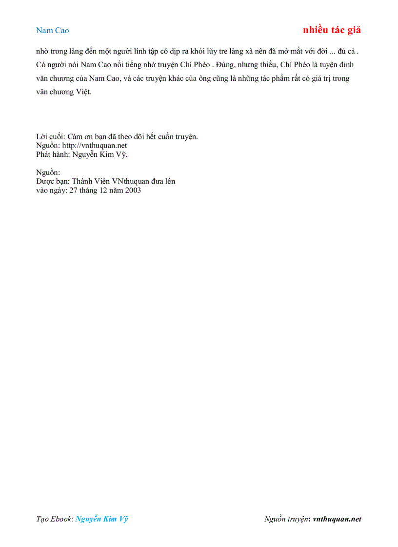 image for page Ebook Nam Cao nhiều tác giả