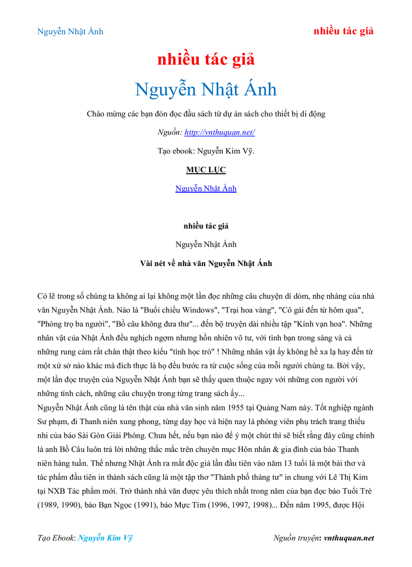 image for page Ebook Nguyễn Nhật Ánh nhiều tác giả