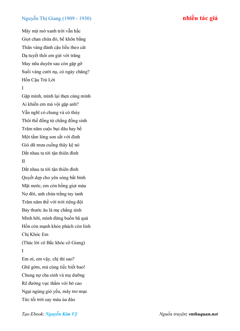 image for page Ebook Nguyễn Thị Giang 1909 1930 nhiều tác giả