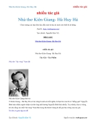 Ebook Nhà thơ Kiên Giang Hà Huy Hà