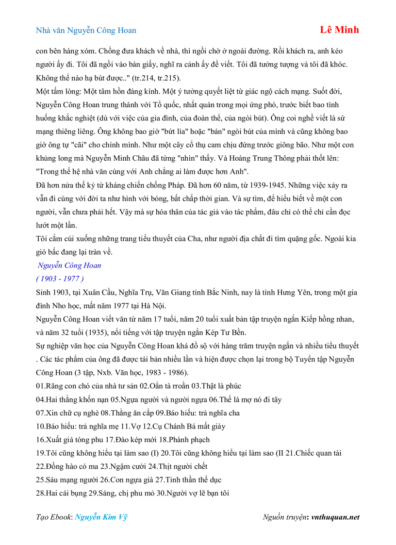 image for page Ebook Nhà văn Nguyễn Công Hoan Lê Minh