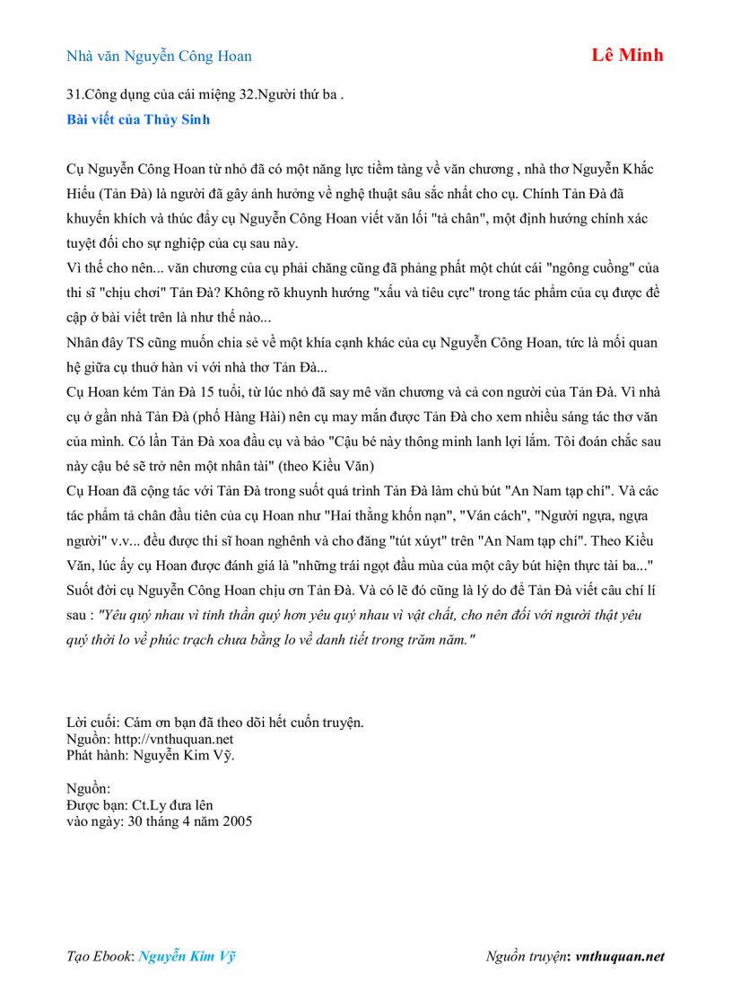 image for page Ebook Nhà văn Nguyễn Công Hoan Lê Minh