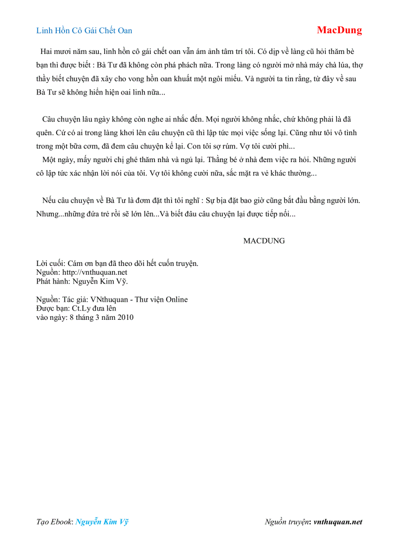 image for page Ebook Linh Hồn Cô Gái Chết Oan MacDung