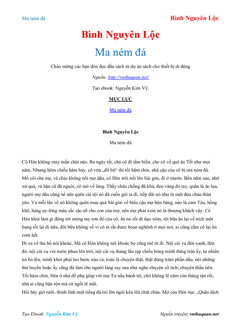 image for page Ebook Ma ném đá Bình Nguyên Lộc