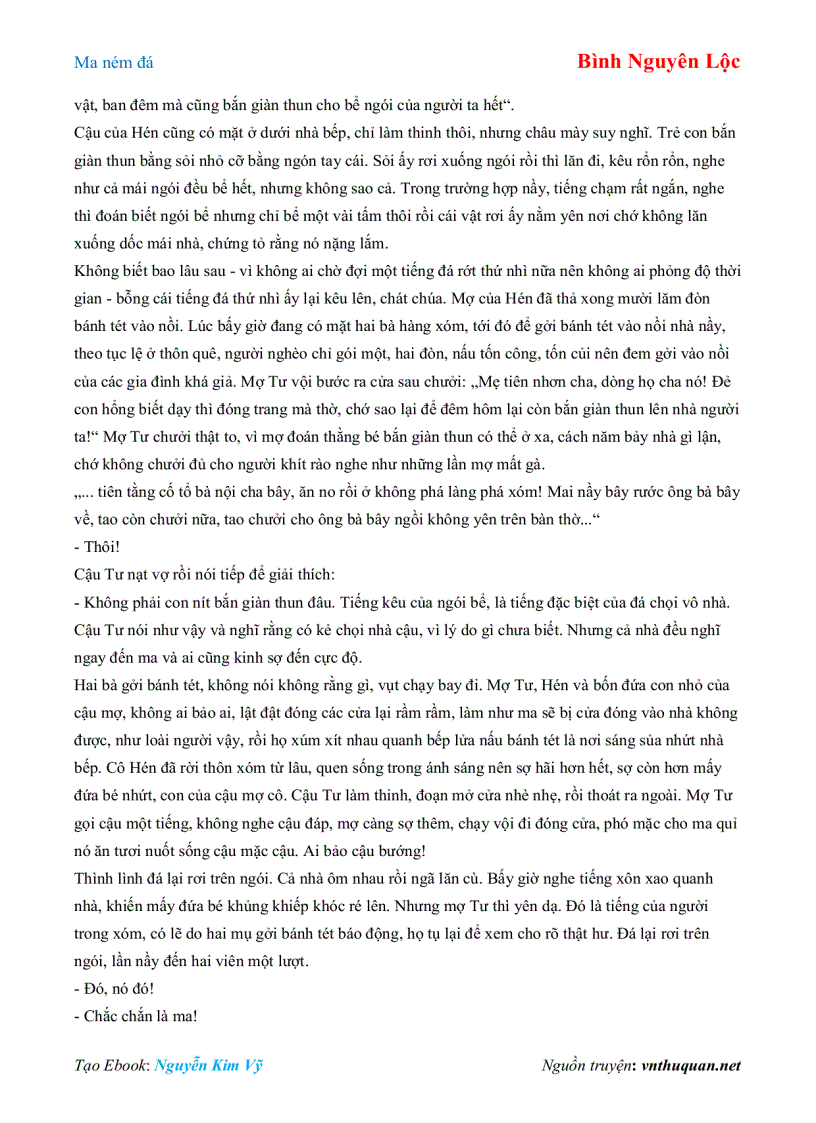 image for page Ebook Ma ném đá Bình Nguyên Lộc