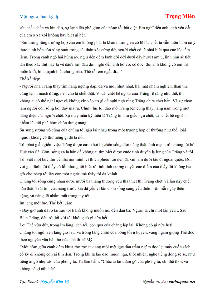 image for page Ebook Một người bạn kỳ dị Trọng Miên
