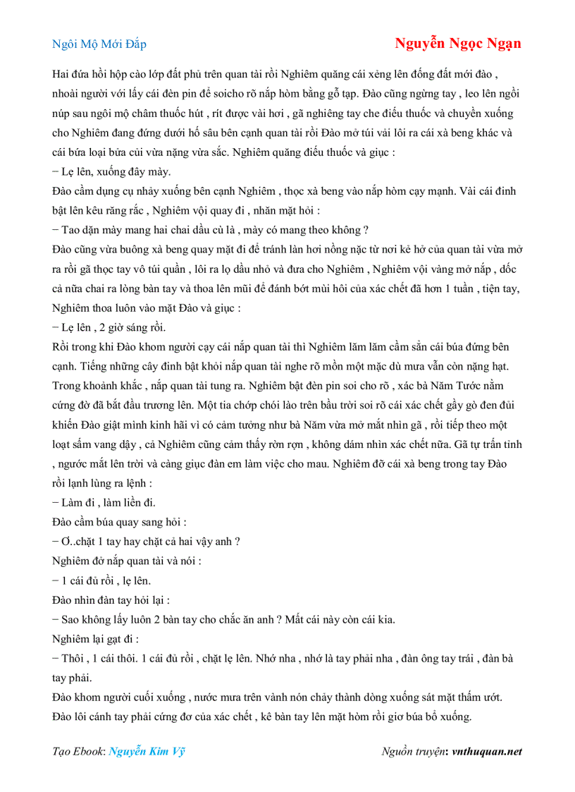 image for page Ebook Ngôi Mộ Mới Đắp Nguyễn Ngọc Ngạn